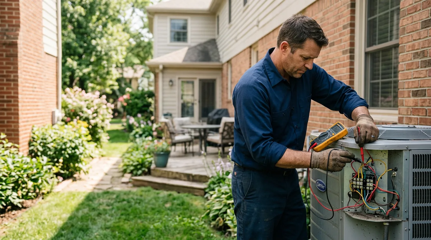 HVAC technician working near Axton, VA